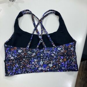 lululemon athletica Floral Sports Bra - Black and Purple